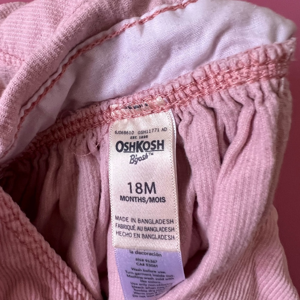 Osh Kosh corduroy pink overalls dress! - Picture 4 of 4